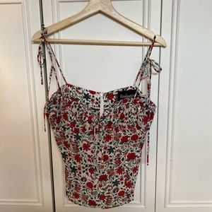 RÉALISATION PAR The Ana cami in White Batik Floral